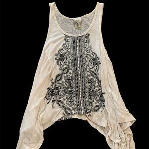 White and Black Tank Top